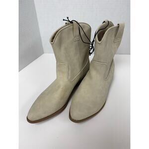 Arizona Jean Co Meyer Women's Western Heel Boots Cream Color Size 10M